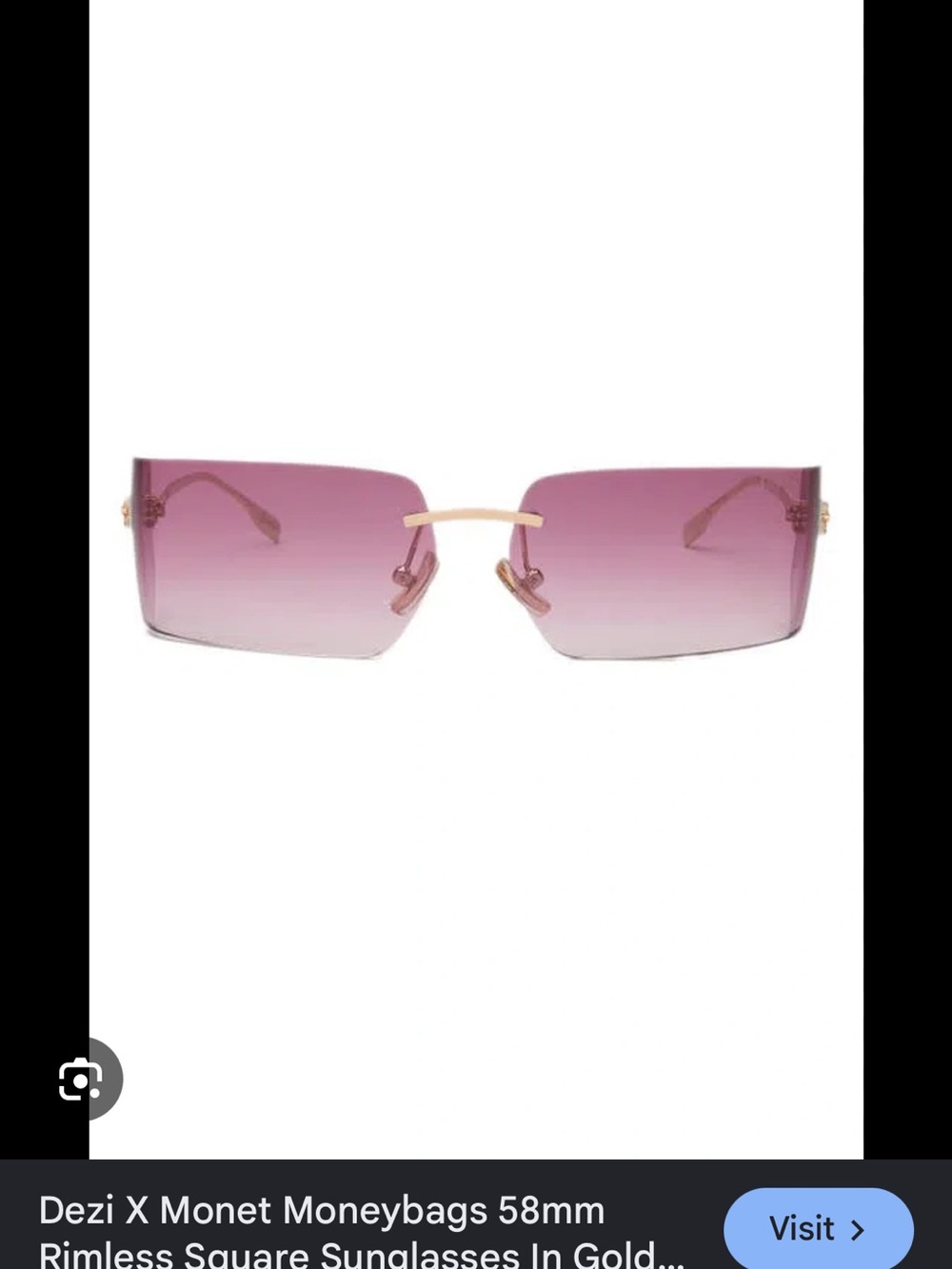 ISO: DEZI Rimless Square Sunglasses in Gradient Purple-Pink *DO NOT BUY!*
